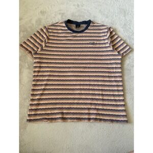HUF Men's XL Striped Heavy Weight Print Short Sleeve Casual‎ T-Shirt